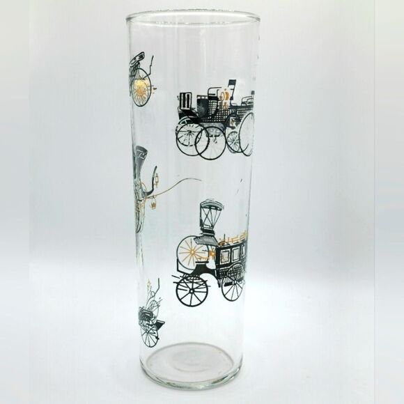 Vintage MCM Libbey stagecoach & buggy glass - Picture 2 of 5